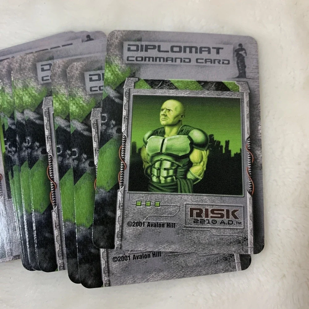 Avalon Hill Hasbro 2007 Risk 2210 AD Replacement‎  22 Diplomat Command Cards